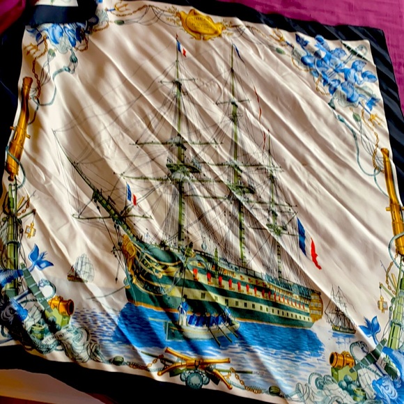 Hermes "L'Ocean" Scarf by Ledoux (1959) - Picture 3 of 3